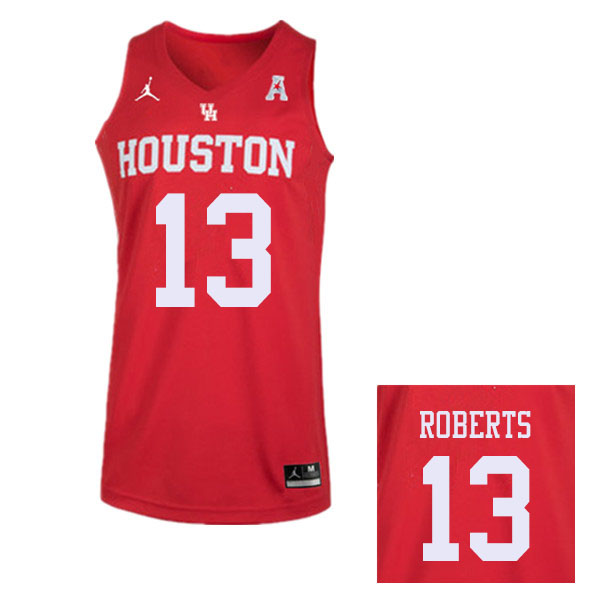 Jordan Brand Men #13 J'Wan Roberts Houston Cougars College Basketball Jerseys Sale-Red